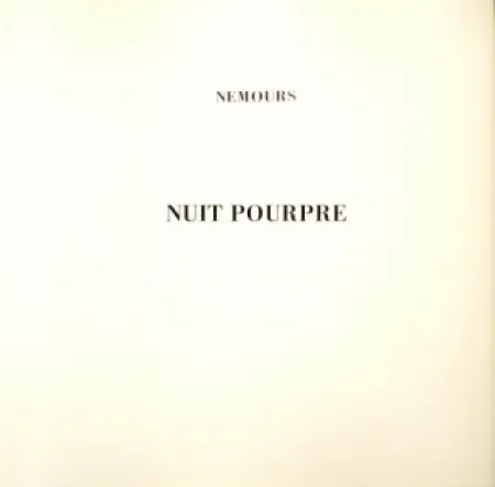 Libro Illustrato Nemours - Nuit Pourpre