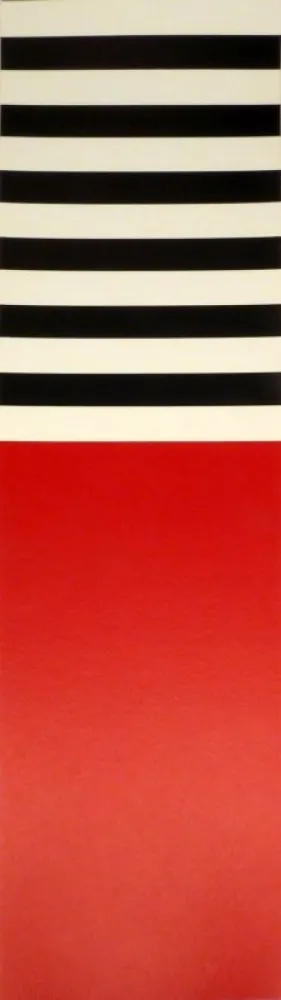 Serigrafia Nemours - Rot – weiss – schwarz