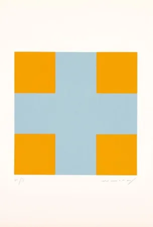 Serigrafia Nemours - Une croix pour quatre carrés