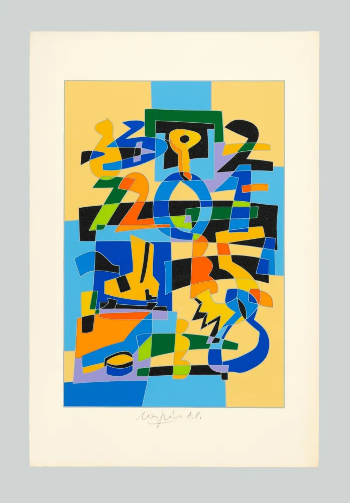 Serigrafia Nespolo - Composizione