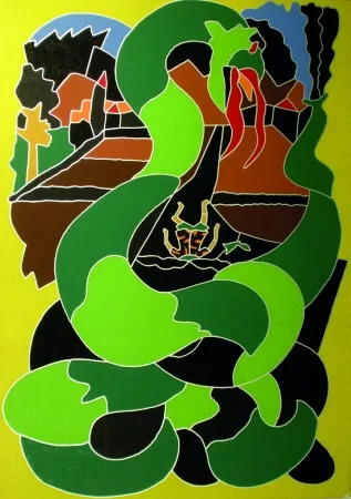 Serigrafia Nespolo - Composizione