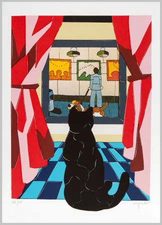 Litografia Nespolo - Composizione