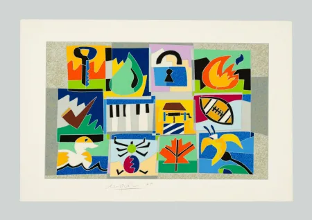 Serigrafia Nespolo - Composizione A