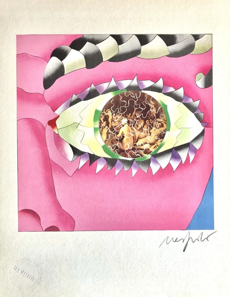 Litografia Nespolo - La Vista (The View)