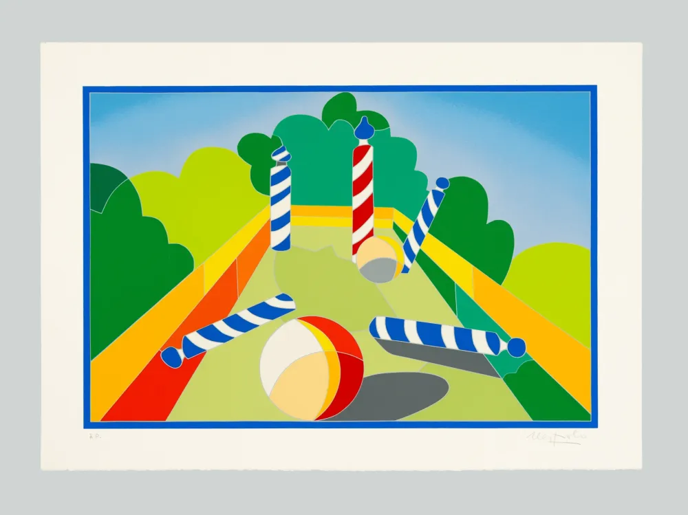 Serigrafia Nespolo - Paesaggio