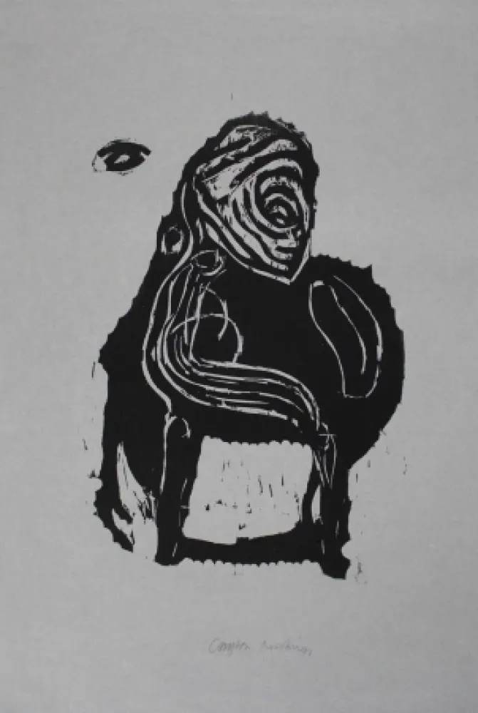 Incisione Su Legno Nicolai - Im Inneren frisst das Helle das Dunkle I