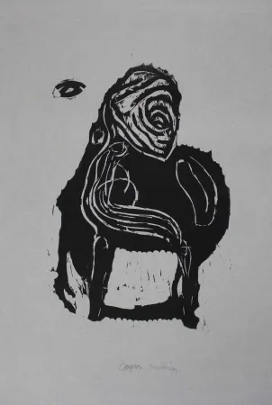 Incisione Su Legno Nicolai - Im Inneren frisst das Helle das Dunkle I