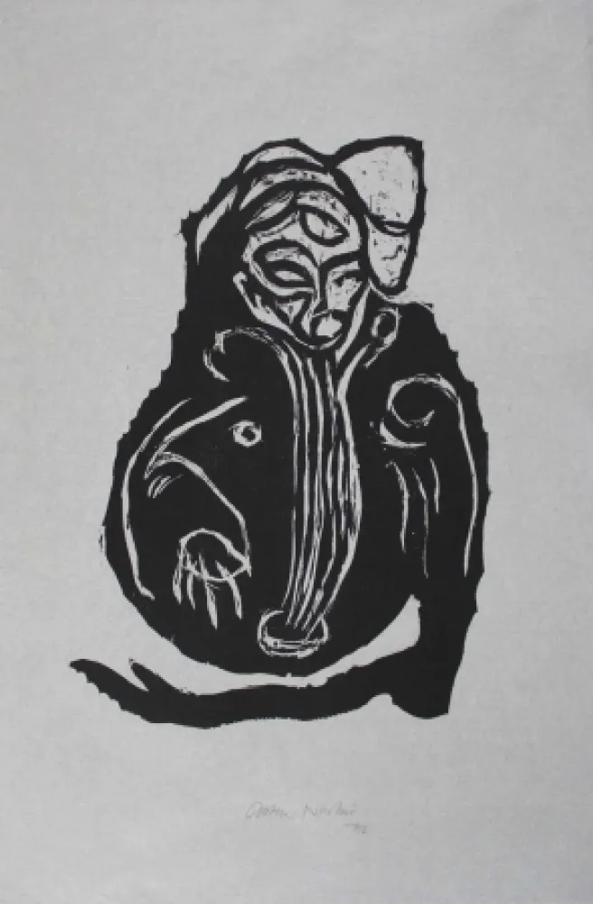 Incisione Su Legno Nicolai - Im Inneren frisst das Helle das Dunkle III