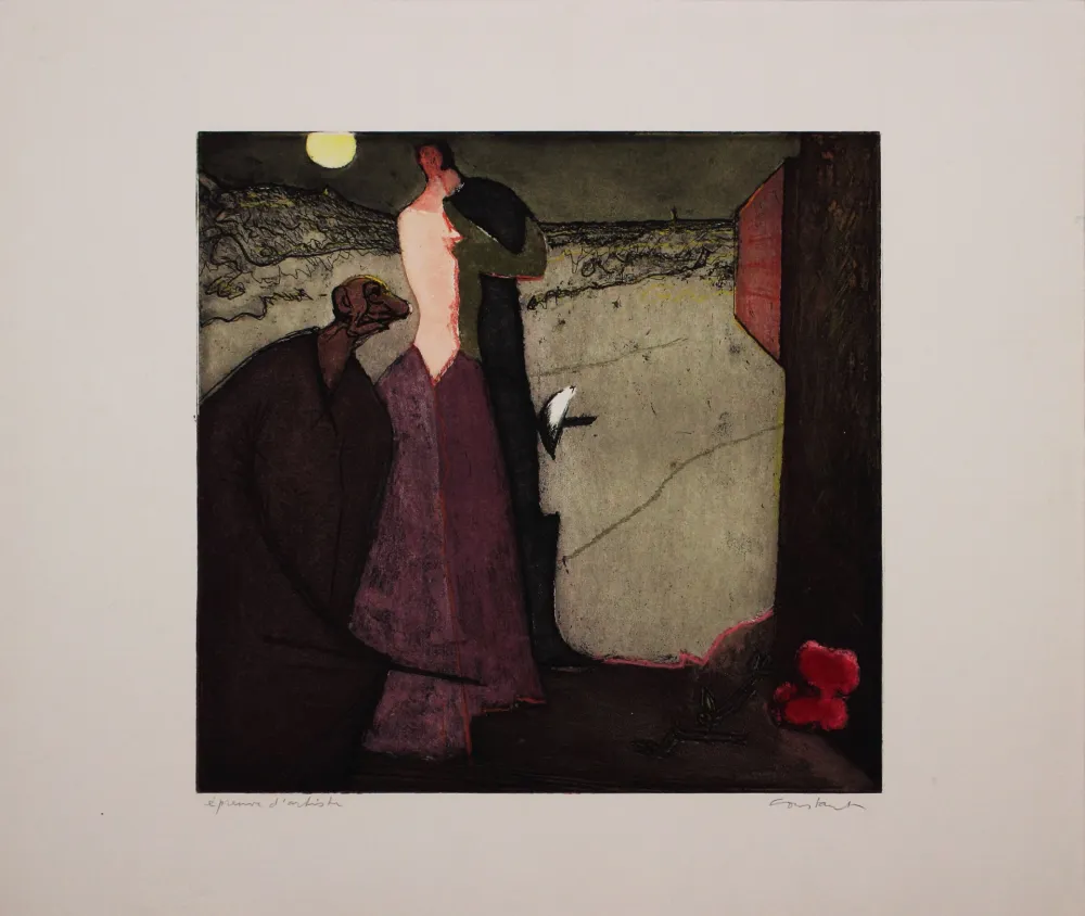 Acquaforte E Acquatinta Nieuwenhuys - Cyrano declare son amour