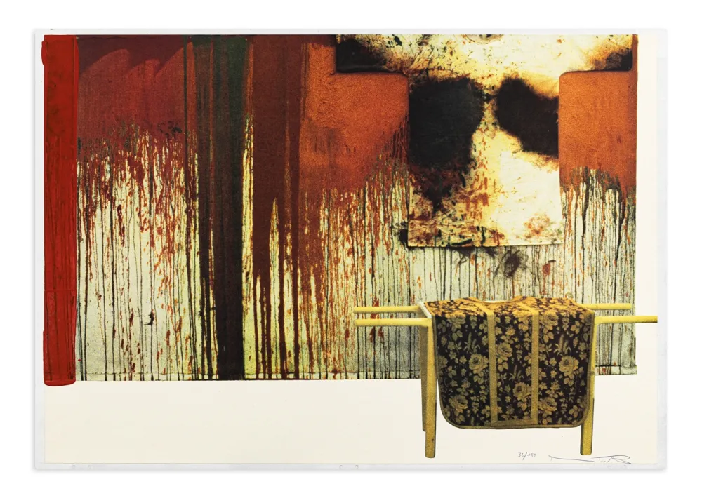 Non Tecnico Nitsch - Übermalte Bild-Lithographien