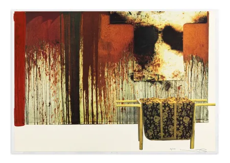 Non Tecnico Nitsch - Übermalte Bild-Lithographien