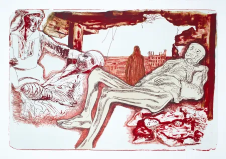 Litografia Nørgaard - La guerre III