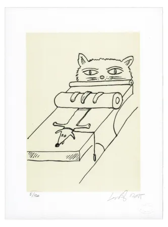 Litografia Nørgard - Chien écrasé