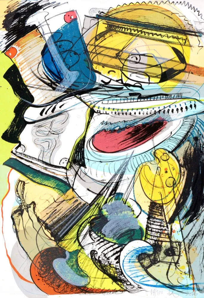 Litografia Nørgard - Leaving civilisation 2