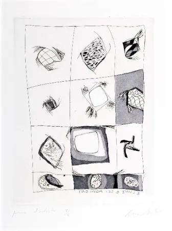 Acquaforte Novelli - 3 lune e sei aquiloni