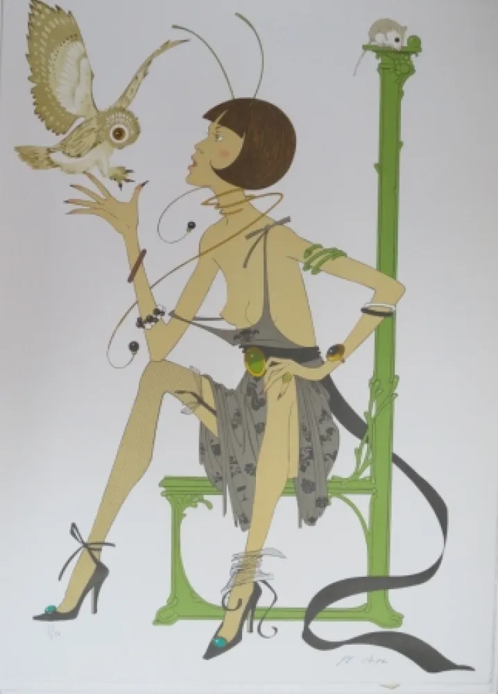 Litografia Noyer - La chouette