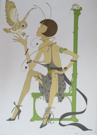 Litografia Noyer - La chouette