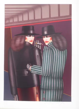 Litografia Okshteyn - Les 2 amies