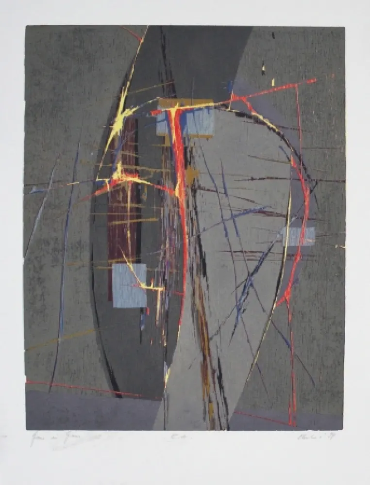 Incisione Su Legno Olschewski - Grau in Grau / Gray in Gray