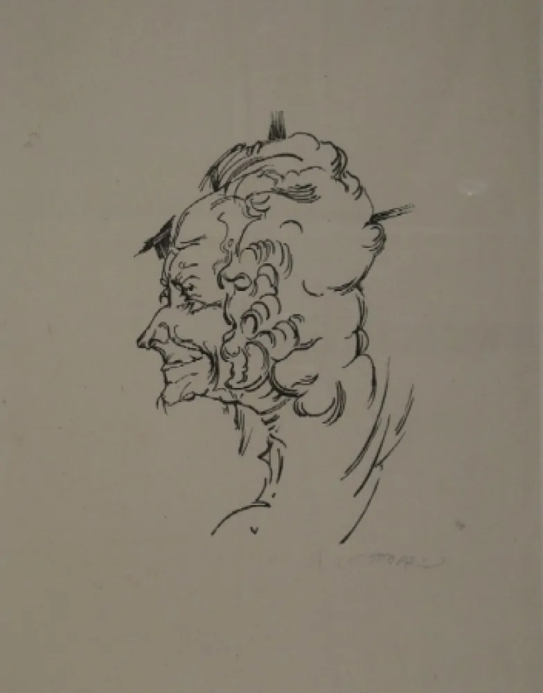 Incisione Su Legno Oppenheimer - Voltaire