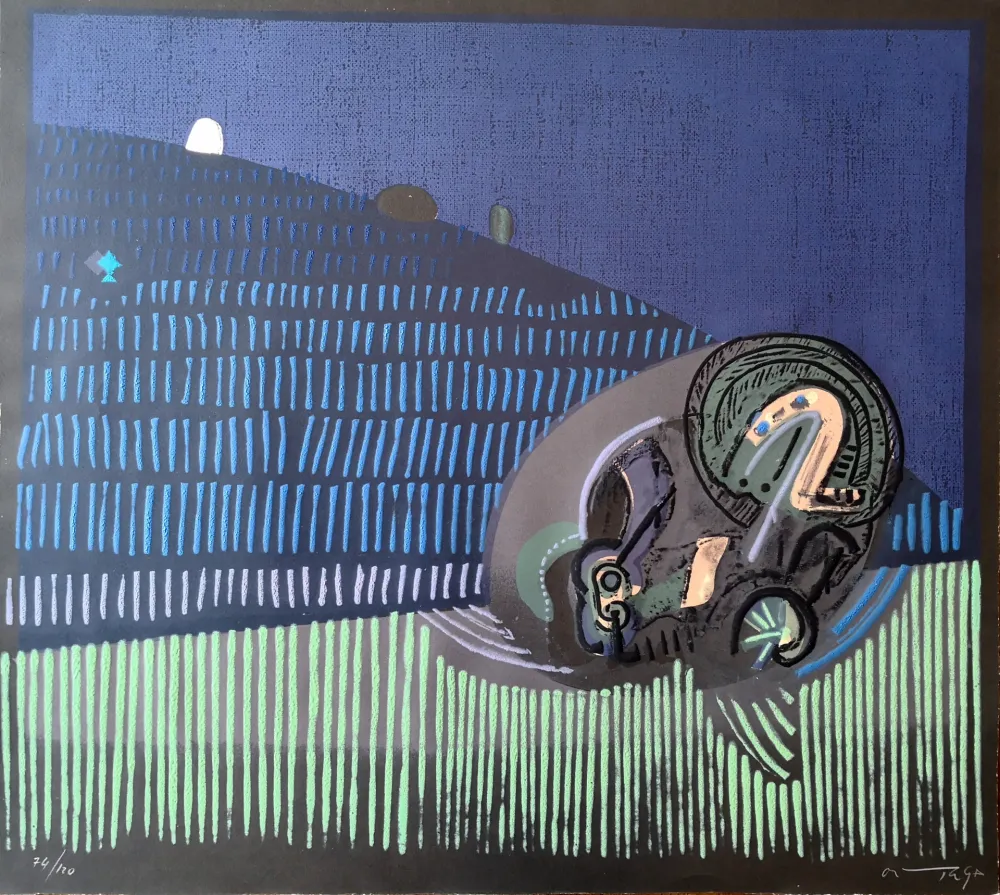 Linoincisione Ortega - Composizione