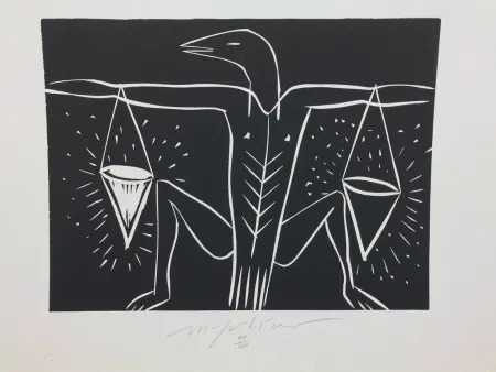 Incisione Paladino - Bilancia