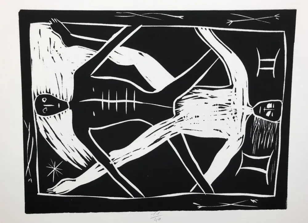 Incisione Paladino - Gemelli