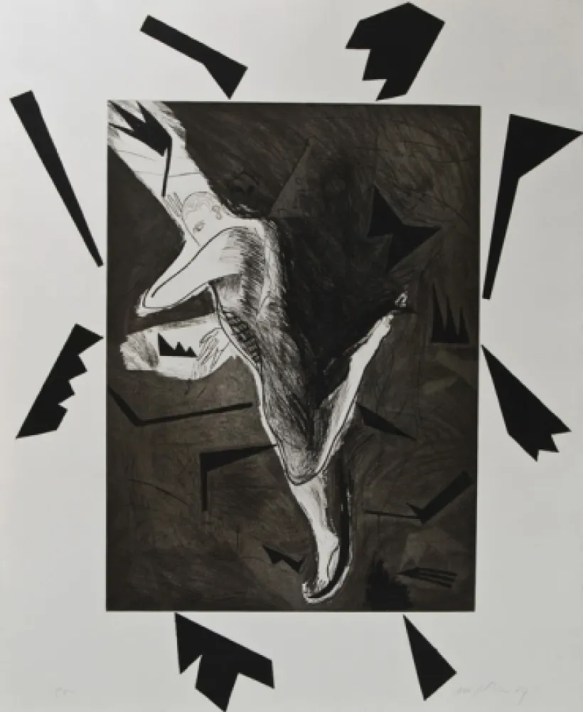 Acquatinta Paladino - Il pattinatore