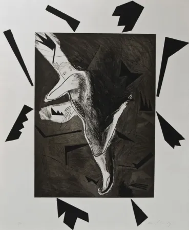 Acquatinta Paladino - Il pattinatore