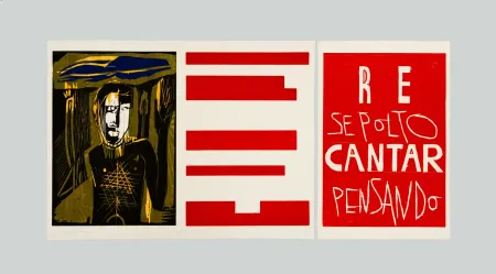 Incisione Su Legno Paladino - Re sepolto cantar pensando