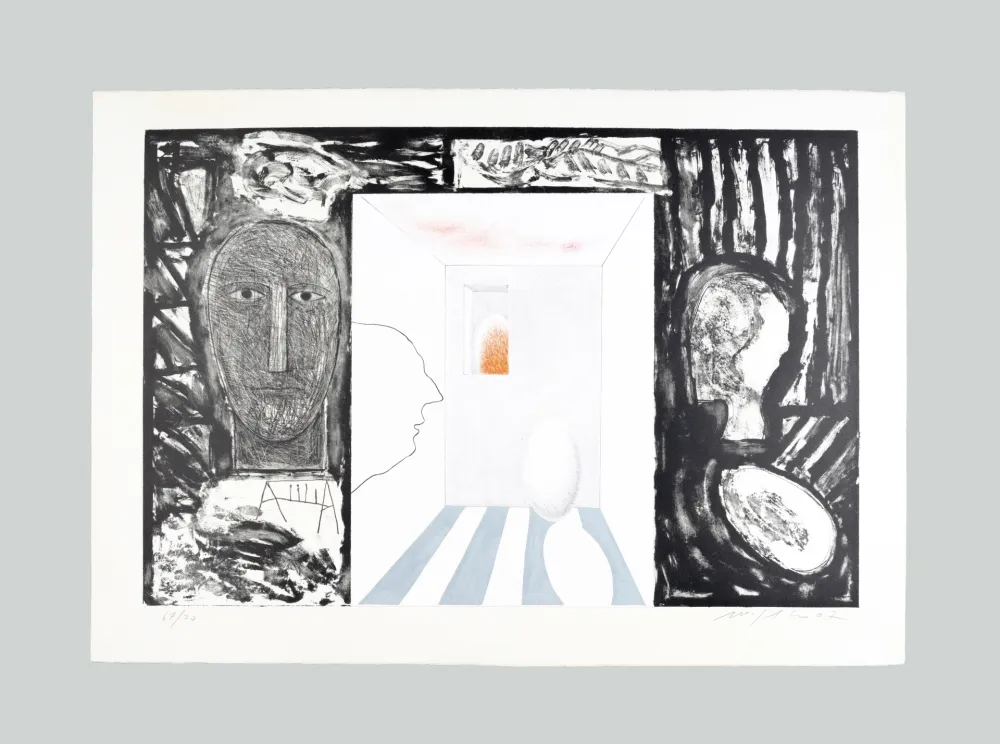 Litografia Paladino - Senza titolo