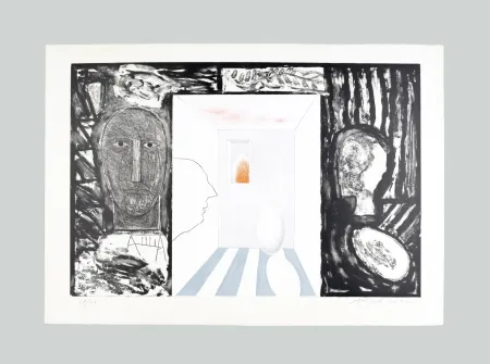 Litografia Paladino - Senza titolo