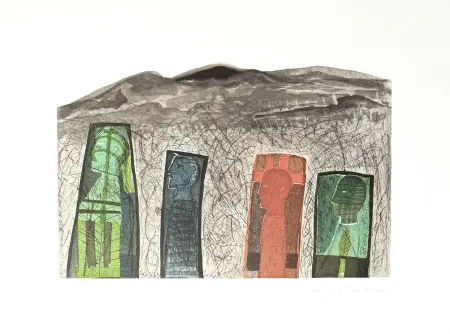 Incisione Paladino - Sguardo a destra