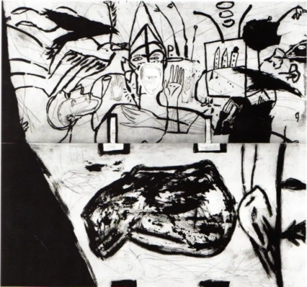 Acquatinta Paladino - Small Town