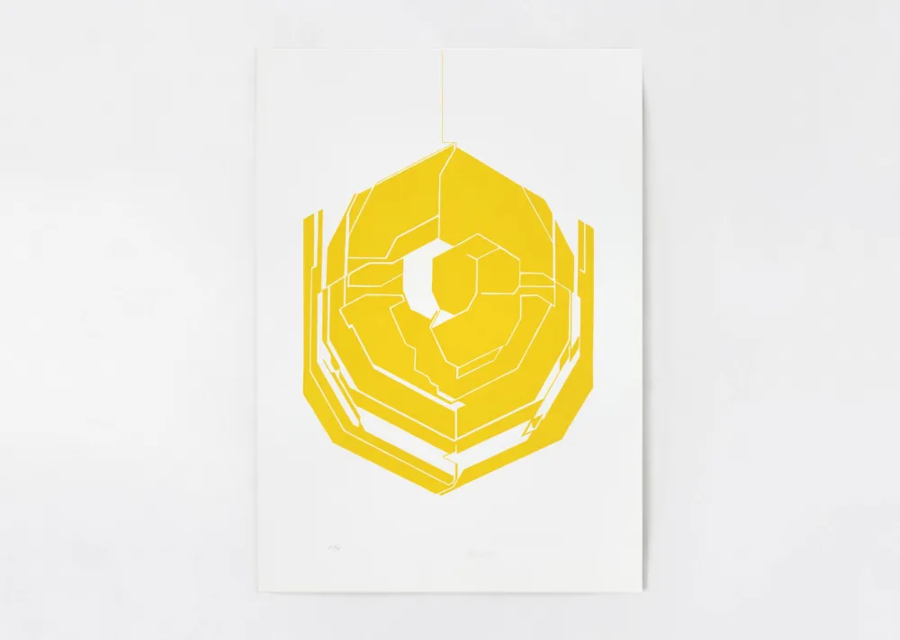 Litografia Palazuelo - Emblema I (jaune)