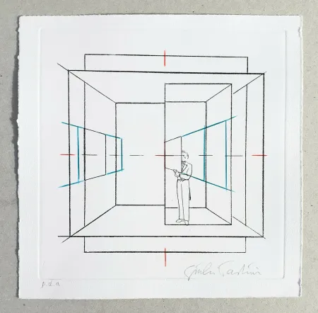 Incisione Paolini - Cinque esercizi di stile (tav. B)