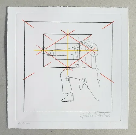 Incisione Paolini - Cinque esercizi di stile (tav. E)