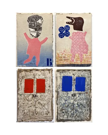 Libro Illustrato Papart - AU BORD EXTRÊME. Quatre gravures signées de Max Papart et James Coignard. Avec suite supplémentaire signée (1983)