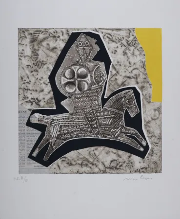 Litografia Papart - Chevalier, circa 1970 - Hand-signed