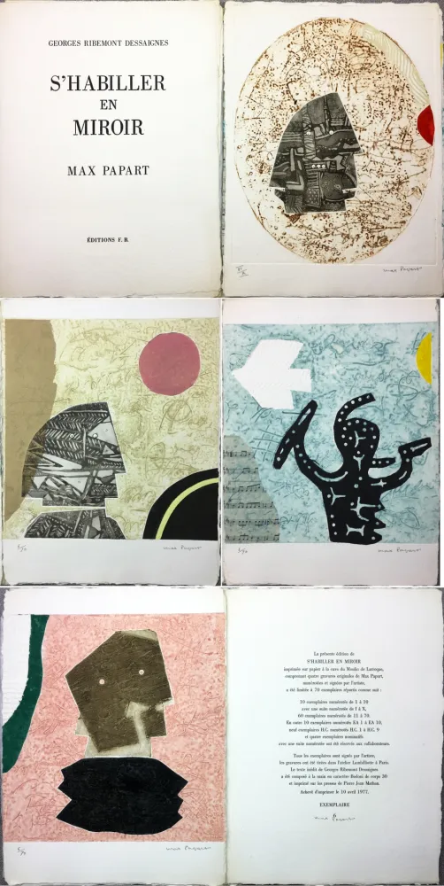 Libro Illustrato Papart - G. Ribement Dessaigne : S 'HABILLER EN MIROIR (1977)