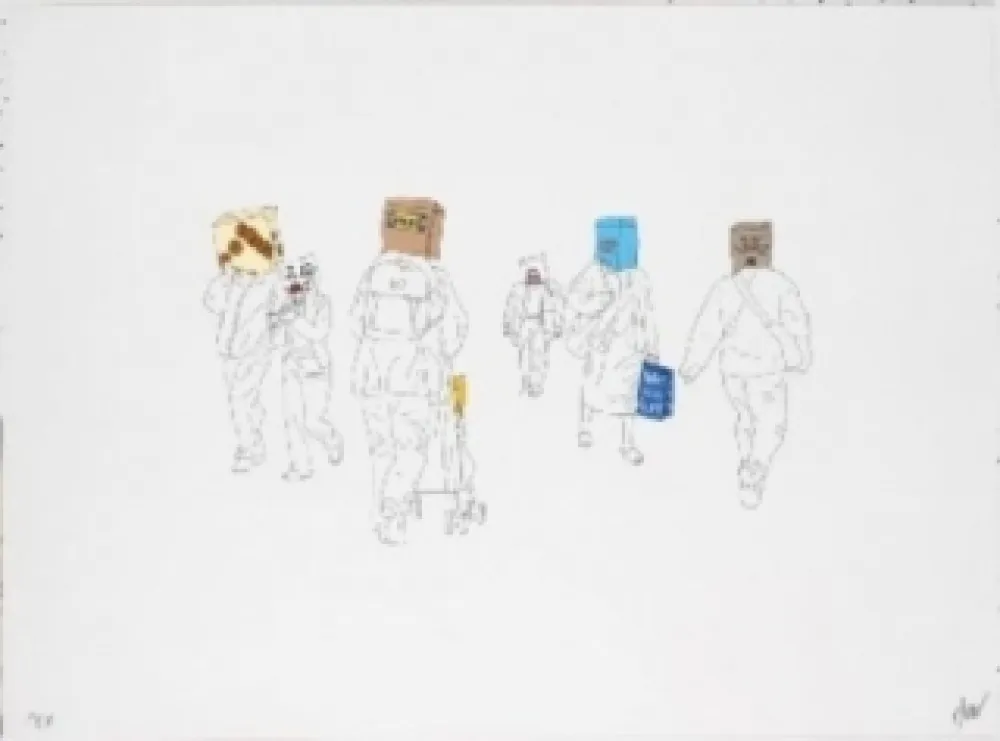 Litografia Partegas - Shopping Heads