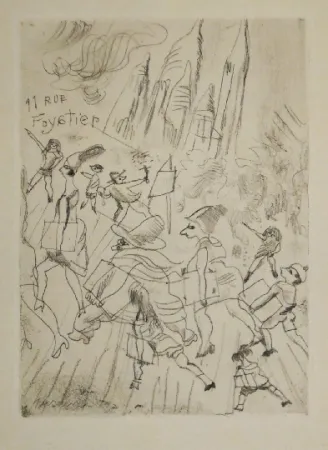 Incisione Pascin - 11 rue Foyatier