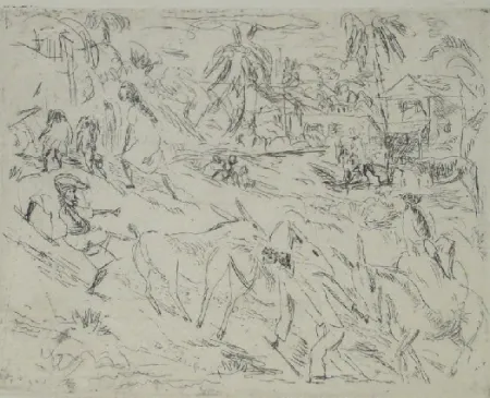 Acquaforte Pascin - Campagne cubaine