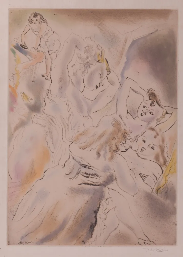 Acquaforte E Acquatinta Pascin - Cendrillon (Cinderella, the stepsisters)