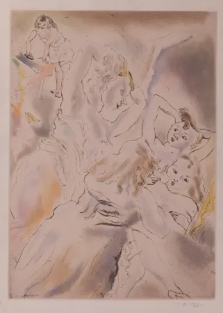 Acquaforte E Acquatinta Pascin - Cendrillon (Cinderella, the stepsisters)