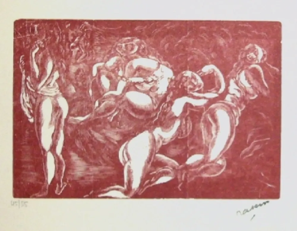 Incisione Su Legno Pascin - Courtisanes