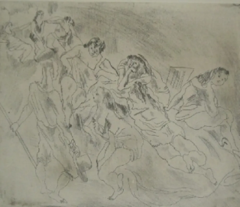 Incisione Pascin - Encore l'Enfant Prodige