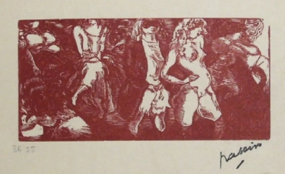 Litografia Pascin - Filles de la nuit