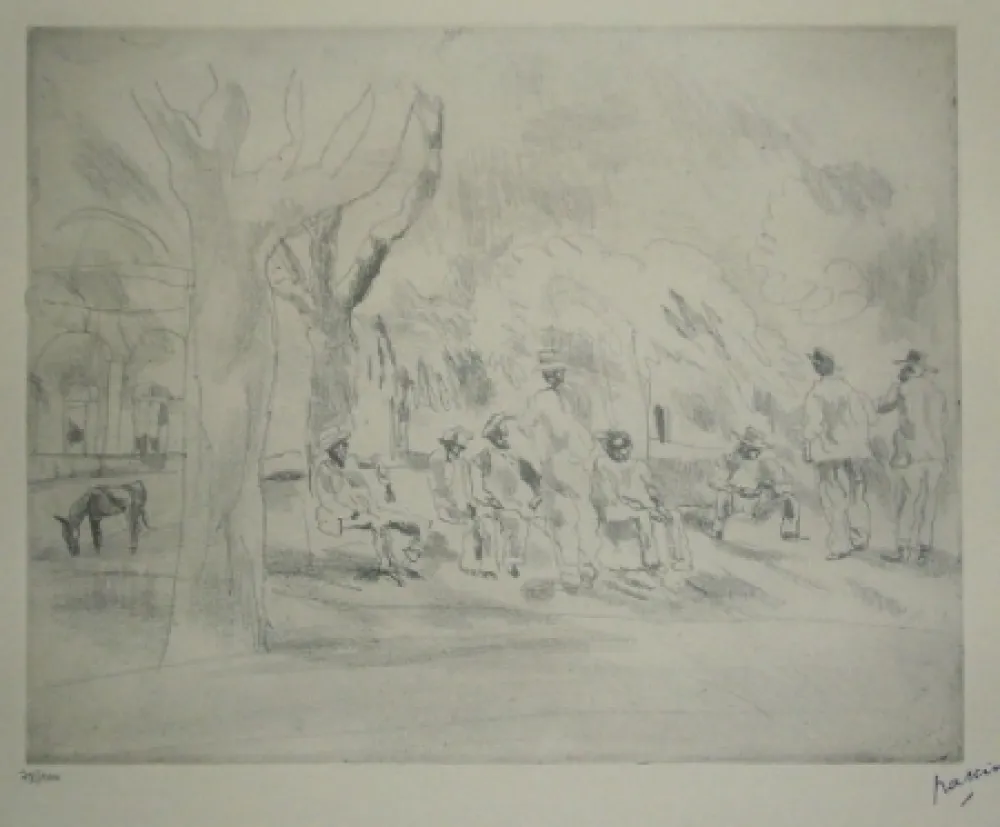 Incisione Pascin - Nègres en Floride