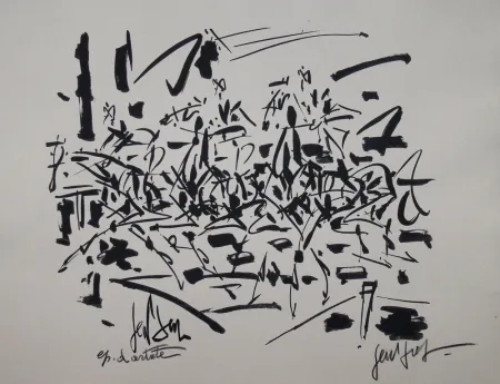 Litografia Paul  -  COURSE DE CHEVAUX / RACING HORSES - Lithographie Originale / Original Lithography